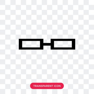 Yarım çerçeve gözlük şeffaf backgr izole simge vektör