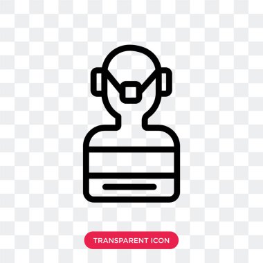 Saydam arka plan üzerinde cerrah izole cerrah vektör simgesi 