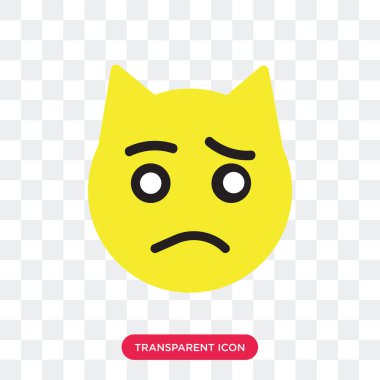 Saydam arka plan üzerinde kedi logo des izole kedi vektör simgesi