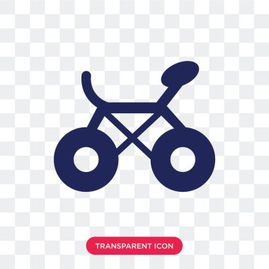 Bisiklet karşı karşıya doğru vektör simgesi üzerinde şeffaf backgro izole
