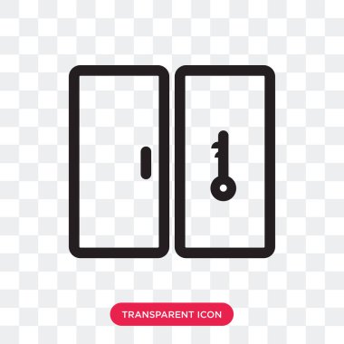 saydam arka plan üzerinde anahtar des izole anahtar vektör simgesi