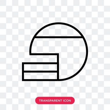 Amerikan futbol kask vektör simgesi üzerinde şeffaf bac izole