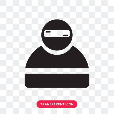 Saydam arka plan üzerinde asker izole asker vektör simgesi 