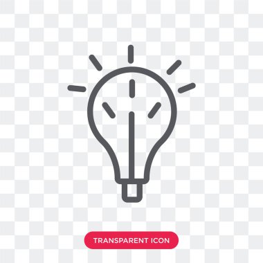 Saydam arka plan üzerinde fikir logosu d izole fikir vektör simgesi