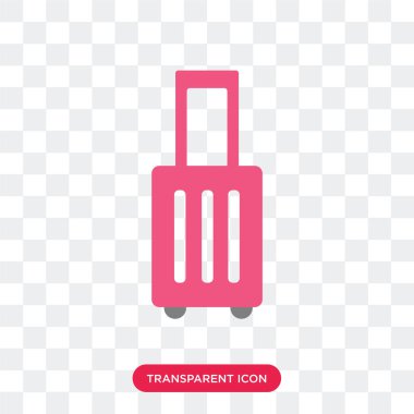 Saydam arka plan üzerinde Suitcas izole bavul vektör simgesi