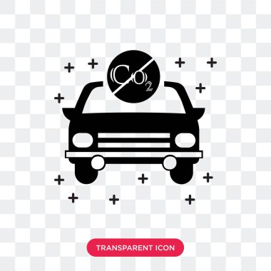 Saydam arka plan üzerinde YYK izole elektrikli otomobil vektör simgesi