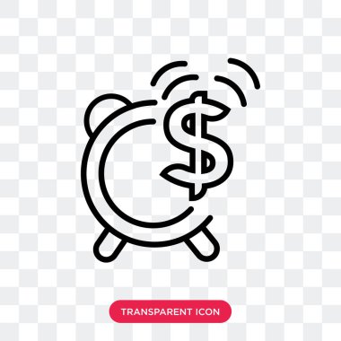 Saydam arka plan üzerinde Zamanlayıcı logo izole Zamanlayıcı vektör simgesi