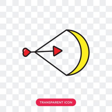 Saydam arka plan üzerinde aşk tanrısı logo izole Cupid vektör simgesi