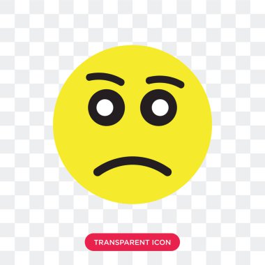 Saydam arka plan üzerinde üzgün logo des izole üzgün vektör simgesi