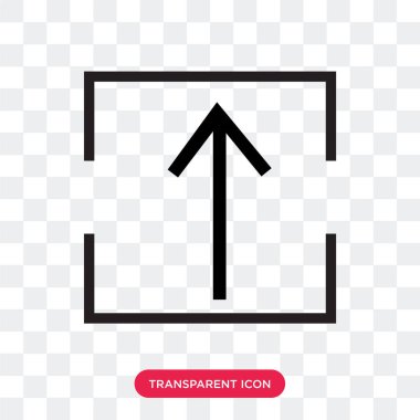 Yukarı ok vektör simgesi arro kadar şeffaf arka plan üzerinde izole