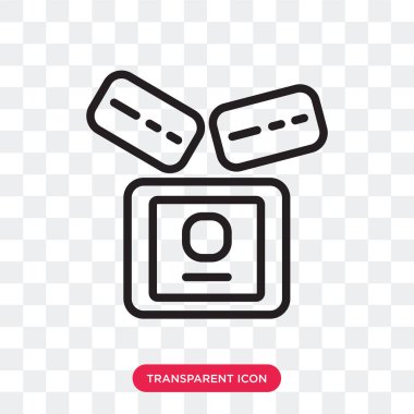 Saydam arka plan üzerinde oy lo izole oy vektör simgesi