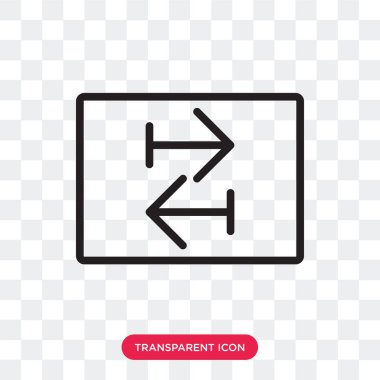 Saydam arka plan üzerinde sıralama logosu d izole vektör simge sıralama