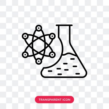 Saydam arka plan üzerinde Flask logo tasarımı izole şişesi vektör simgesi