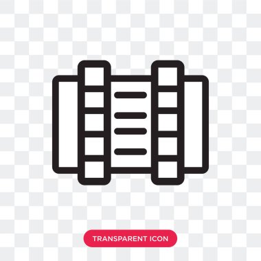 Saydam arka plan üzerinde Video logo izole video vektör simgesi