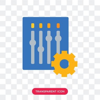 Ayarları şeffaf arka plan üzerinde izole simge vektör ayar