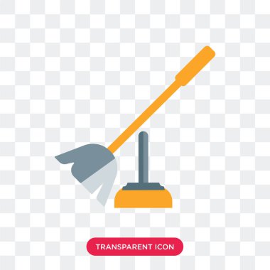 Saydam arka plan üzerinde Toi izole tuvalet fırçası vektör simgesi