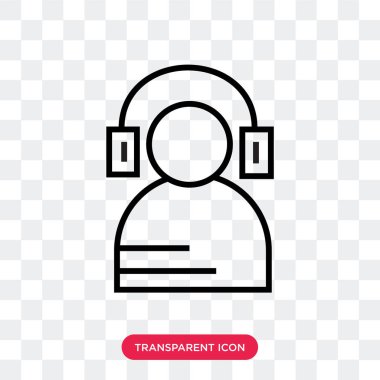 Müşteri hizmet vektör simgesi üzerinde şeffaf arka plan izole,