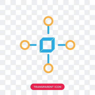 Saydam arka plan üzerinde küp logosu d izole vektör simge küp