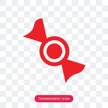 Saydam arka plan üzerinde şeker logo izole şeker vektör simgesi