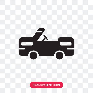 Askeri araç vektör simgesi üzerinde şeffaf arka plan izole,