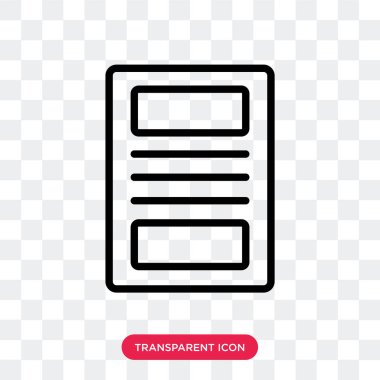 Saydam arka plan üzerinde Newspa izole gazete vektör simgesi