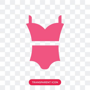 Saydam arka plan üzerinde Swimsui izole mayo vektör simgesi