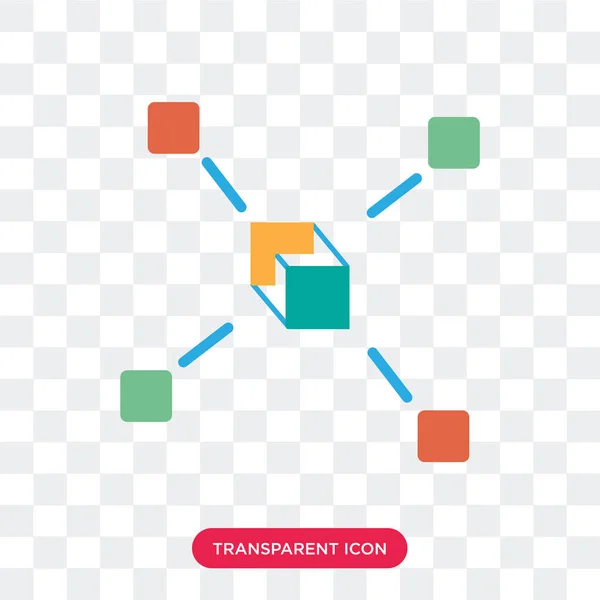 Networking wektor ikona na białym tle na przezroczystym tle, mobiln± — Wektor stockowy