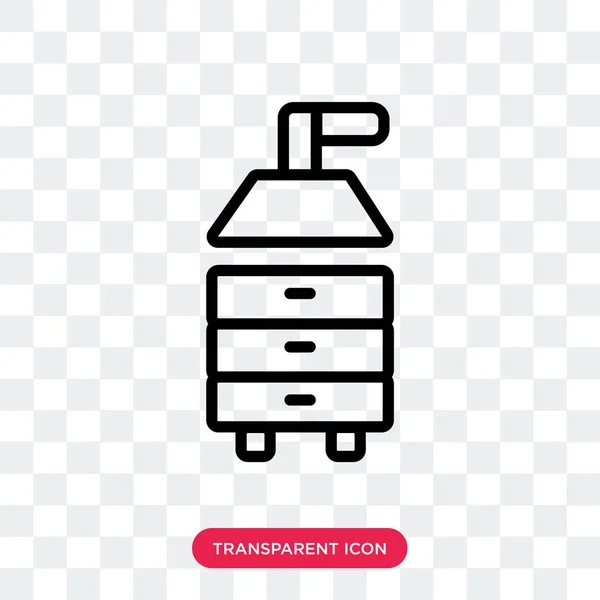 Extractor hood vector icon isolated on transparent background, E — Stock Vector