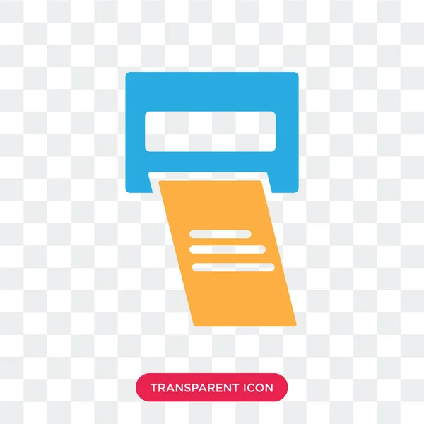 Printer vector icon isolated on transparent background, Printer — Stock Vector