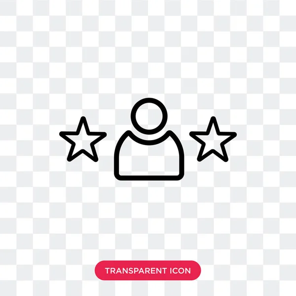 Icono de vector de calificación aislado sobre fondo transparente, Rating lo — Archivo Imágenes Vectoriales