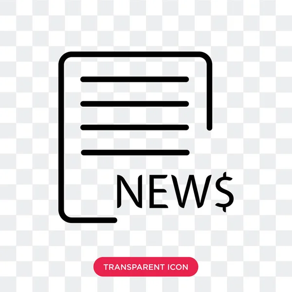 News vector icon isolated on transparent background, News logo d — Stock Vector