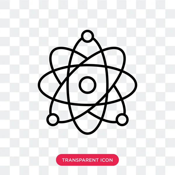 Atom vector icon elszigetelt átlátszó háttér, Atom logo tervezés — Stock Vector