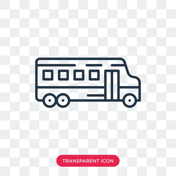 Skolbuss vektor ikonen isolerad på transparent bakgrund, Skolbuss Logotypdesign — Stock vektor