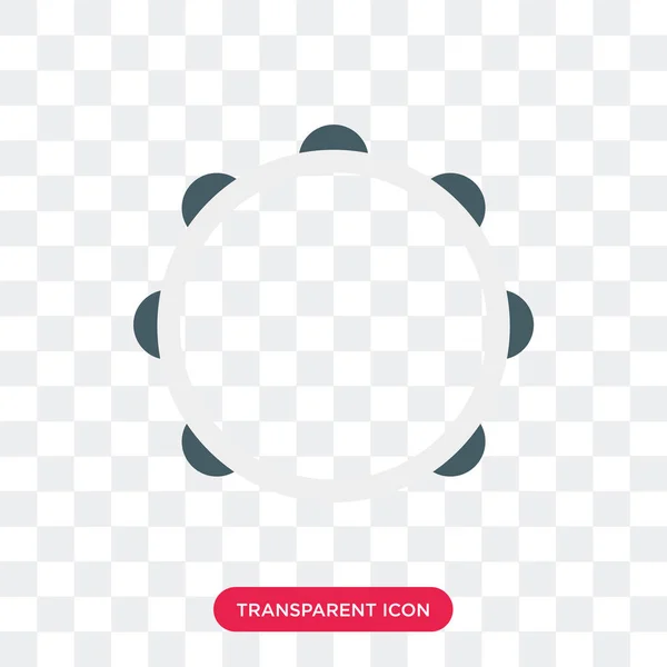 Icona vettoriale tamburello isolata su sfondo trasparente, Tambo — Vettoriale Stock