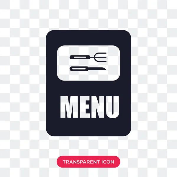 Icône vectorielle de menu isolée sur fond transparent, Logo de menu d — Image vectorielle