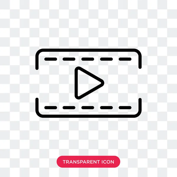 Videoplayer-Vektorsymbol isoliert auf transparentem Hintergrund, vivid — Stockvektor