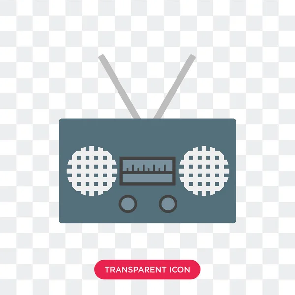 Радиовекторная иконка на прозрачном фоне, логотип Радио — стоковый вектор