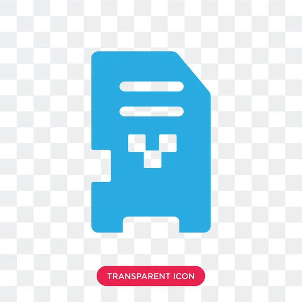 Carte mémoire icône vectorielle isolée sur fond transparent, Memo — Image vectorielle