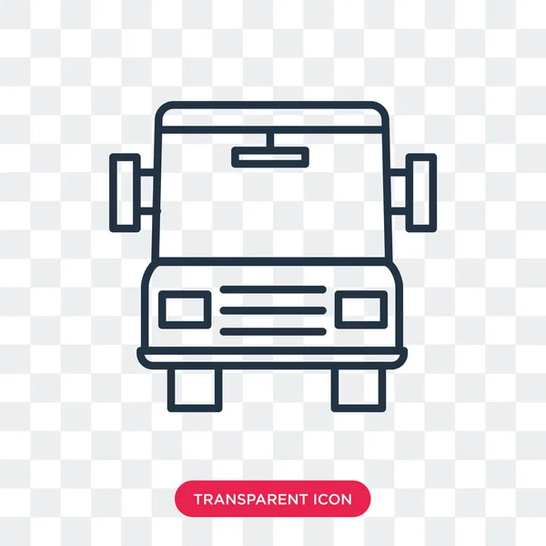 Bus vector icon isolated on transparent background, Bus logo design — Stock Vector