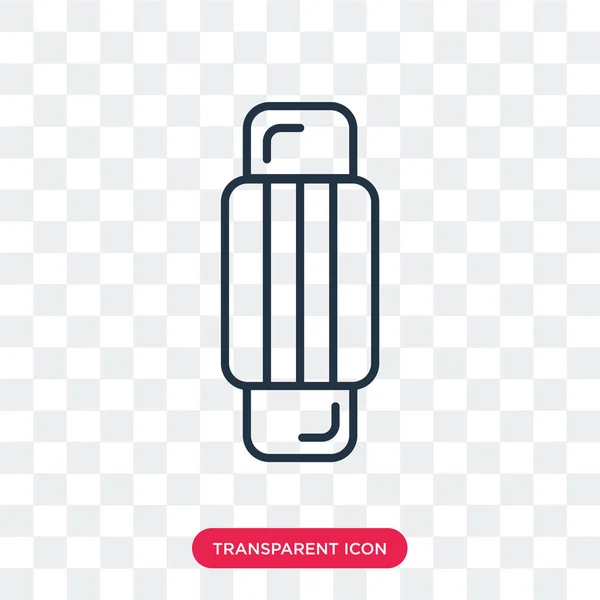 消しゴム ベクトルのアイコンが透明な背景、消しゴムのロゴデザインに分離 — ストックベクタ
