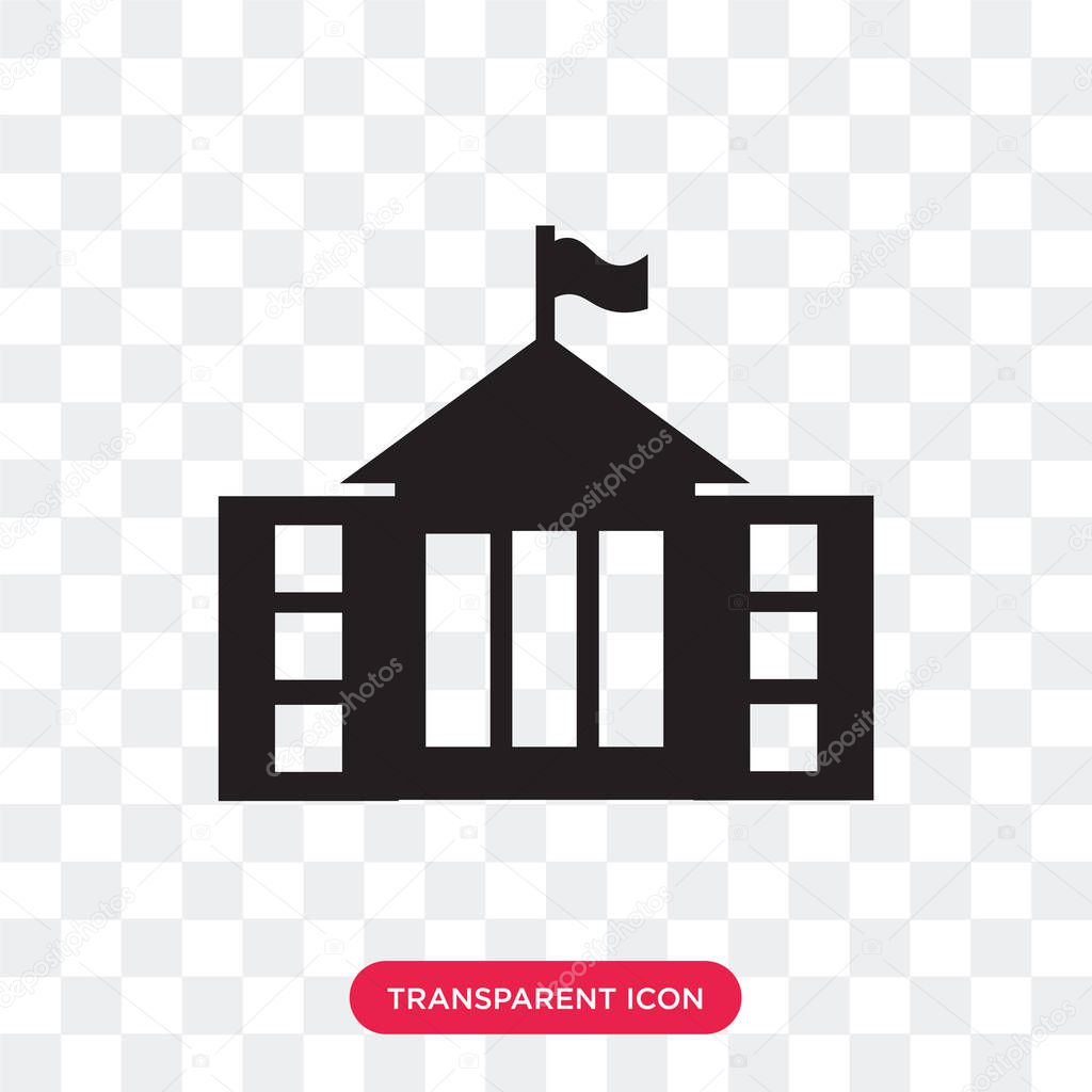City Hall vector icon isolated on transparent background, City H