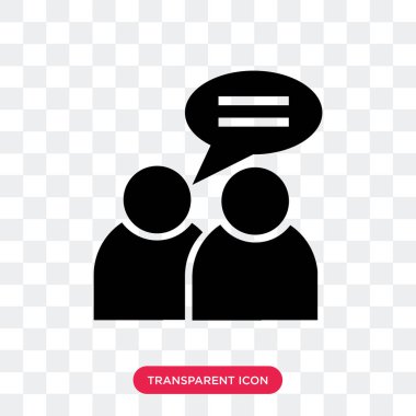 Saydam arka plan üzerinde konuşma lo izole konuşma vektör simgesi