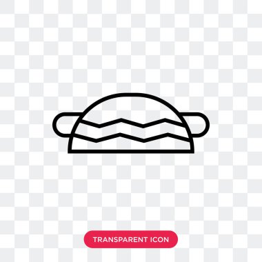 Saydam arka plan üzerinde sosisli sandviç izole sosisli sandviç vektör simgesi 