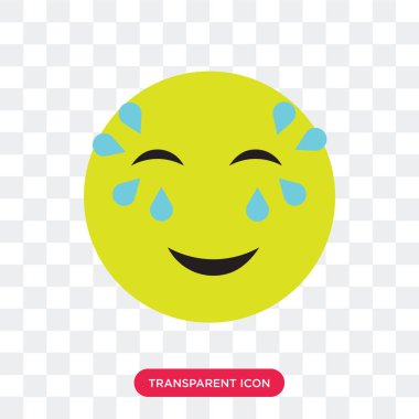 Vektör simgesi üzerinde şeffaf arka plan izole gülüyor, Laughin