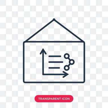 Saydam arka plan üzerinde Analytics logo tasarımı izole analytics vektör simgesi