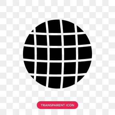 Saydam arka plan üzerinde Earth logo izole dünya vektör simgesi