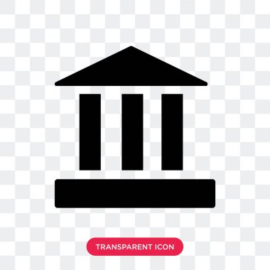 Saydam arka plan üzerinde Parthe izole Parthenon vektör simgesi