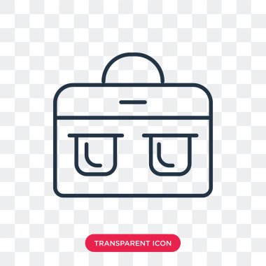 Evrak Çantası'nı vektör simge şeffaf arka plan üzerinde evrak çantası'nı logo tasarımı izole