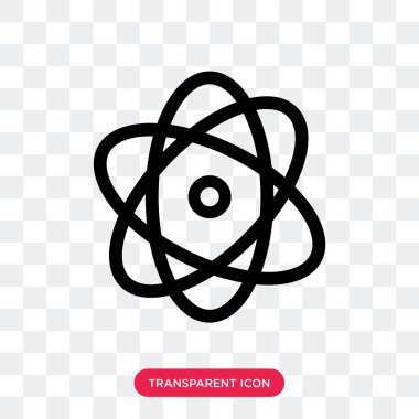 Saydam arka plan üzerinde fizik izole fizik vektör simgesi 