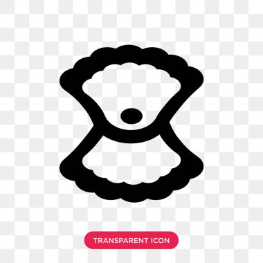 Saydam arka plan üzerinde büyük Sh izole büyük kabuk vektör simgesi